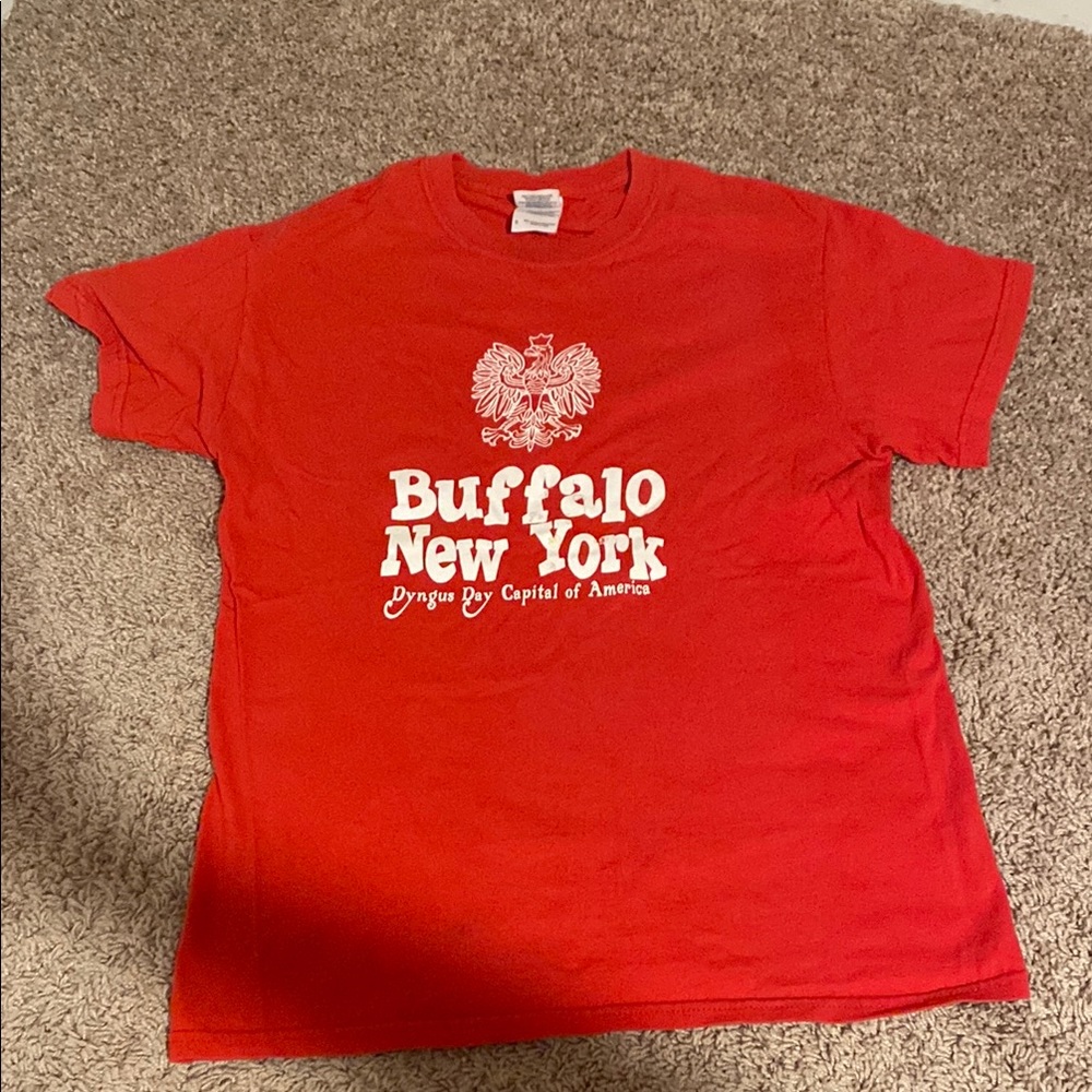 Bright Red Short Sleeve Tee buffalo New York Polish falcon dyngus day